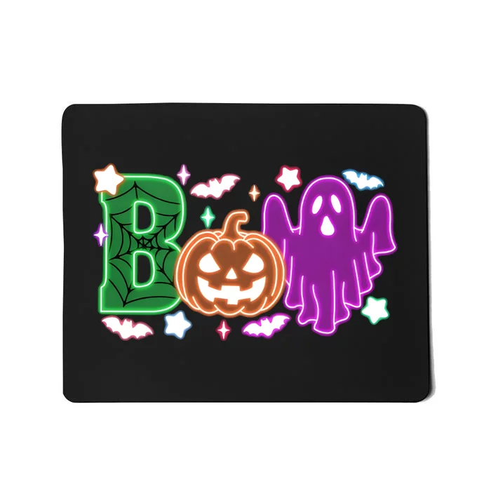 Boo Halloween Ghost Floral Mousepad