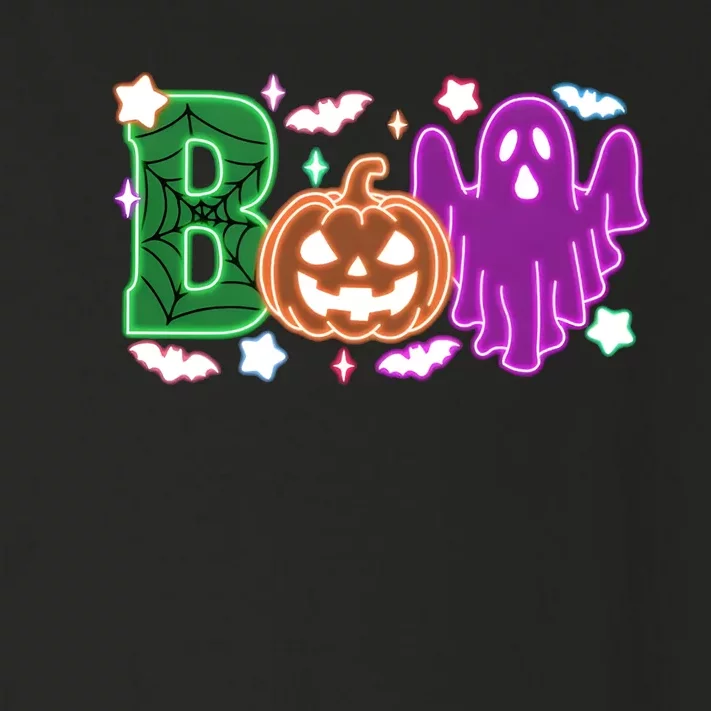 Boo Halloween Ghost Floral Toddler Long Sleeve Shirt