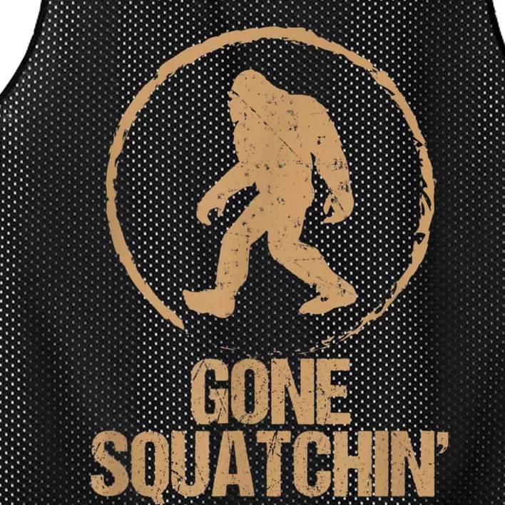 Bigfoot Hunter Gone Squatching Sasquatch Mesh Reversible Basketball Jersey Tank