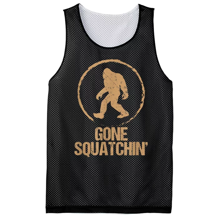 Bigfoot Hunter Gone Squatching Sasquatch Mesh Reversible Basketball Jersey Tank