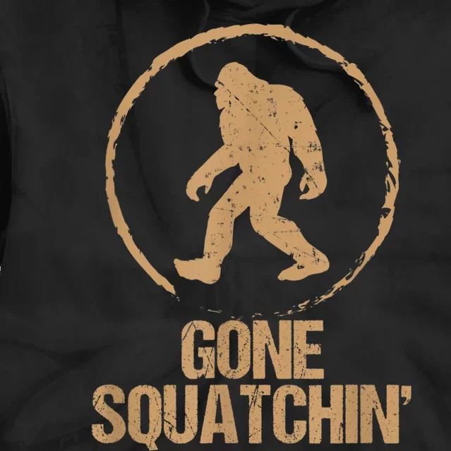 Bigfoot Hunter Gone Squatching Sasquatch Tie Dye Hoodie