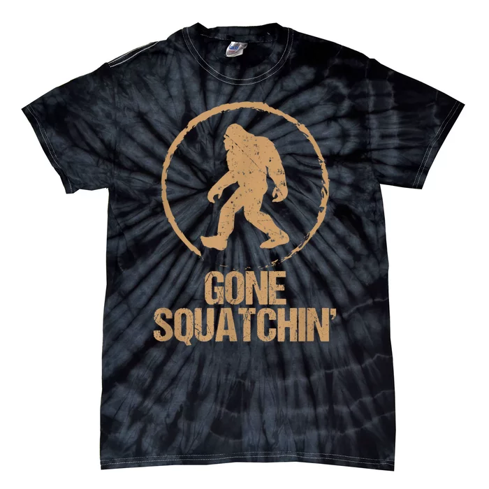 Bigfoot Hunter Gone Squatching Sasquatch Tie-Dye T-Shirt