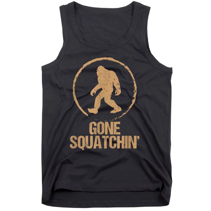 Bigfoot Hunter Gone Squatching Sasquatch Tank Top