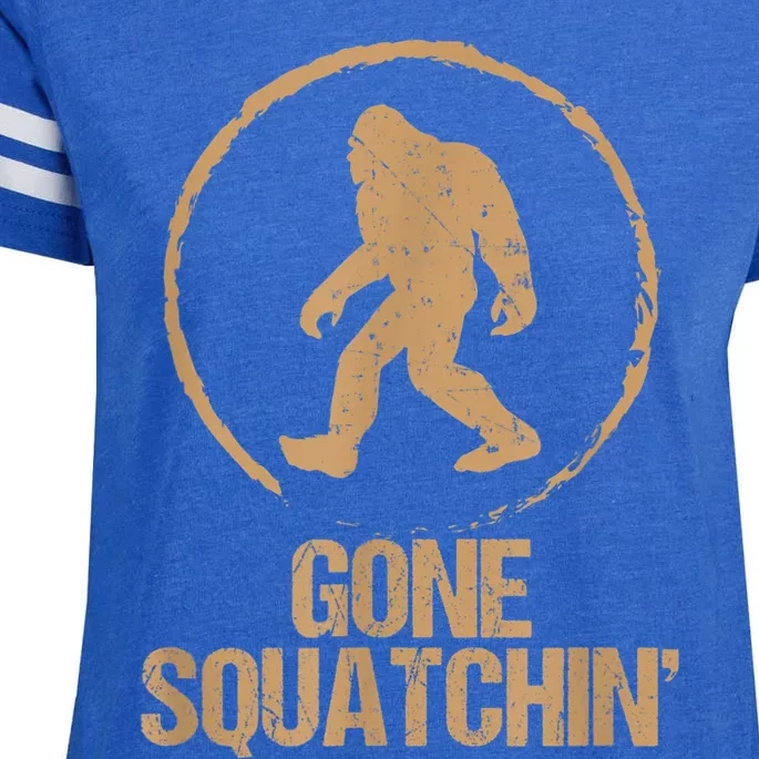 Bigfoot Hunter Gone Squatching Sasquatch Enza Ladies Jersey Football T-Shirt