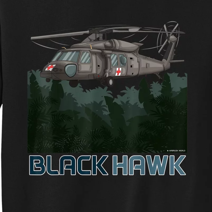 Black Hawk Helicopter Military Armed Forces Novelty Sweatshirt