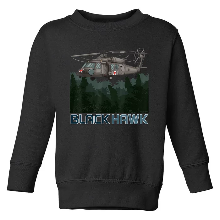 Black Hawk Helicopter Military Armed Forces Novelty Toddler Sweatshirt