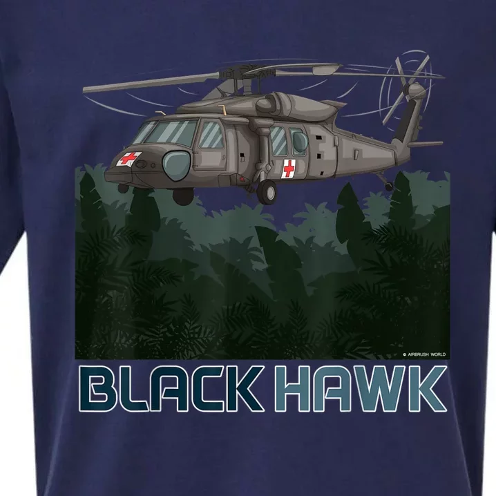 Black Hawk Helicopter Military Armed Forces Novelty Sueded Cloud Jersey T-Shirt