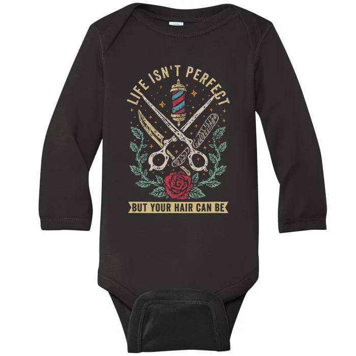 Barber Hairdresser Hairstylist Barbershop Barber Baby Long Sleeve Bodysuit