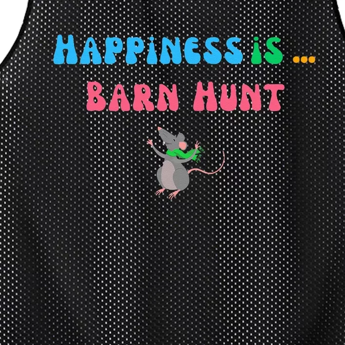 Barn Hunt Happiness Is Barn Hunt Cute Rat Mesh Reversible Basketball Jersey Tank