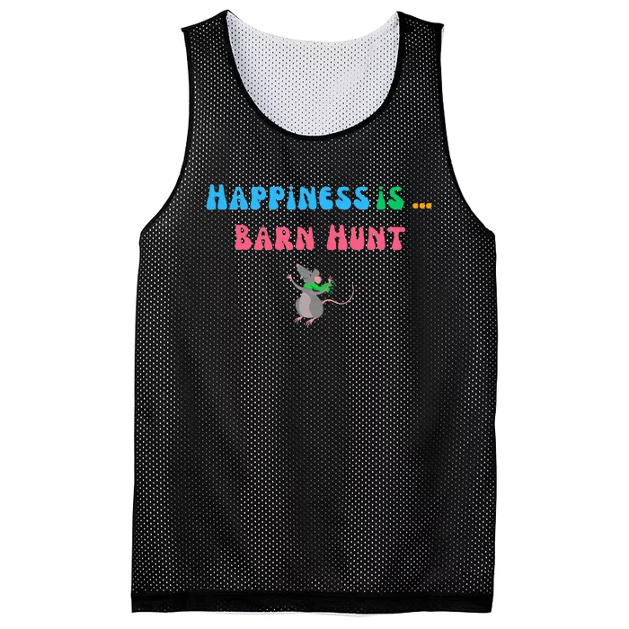 Barn Hunt Happiness Is Barn Hunt Cute Rat Mesh Reversible Basketball Jersey Tank