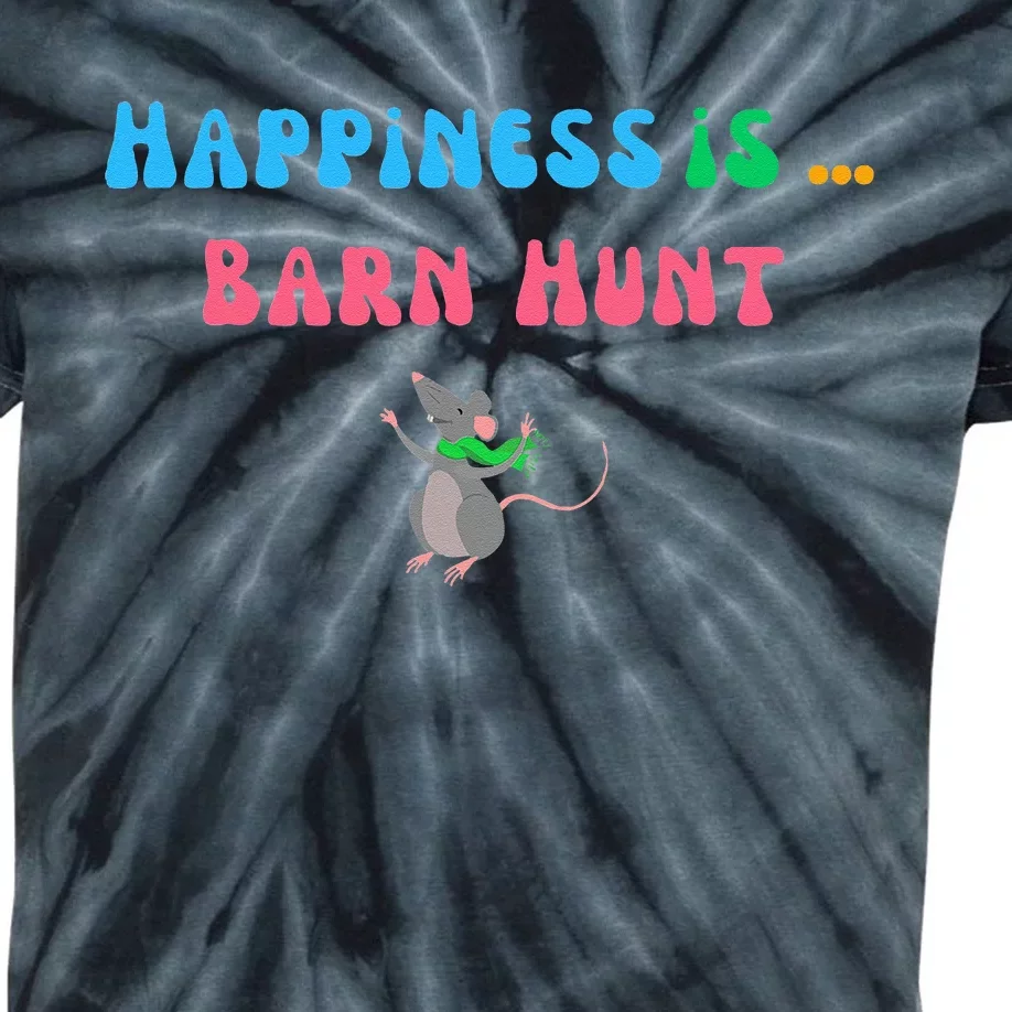 Barn Hunt Happiness Is Barn Hunt Cute Rat Kids Tie-Dye T-Shirt