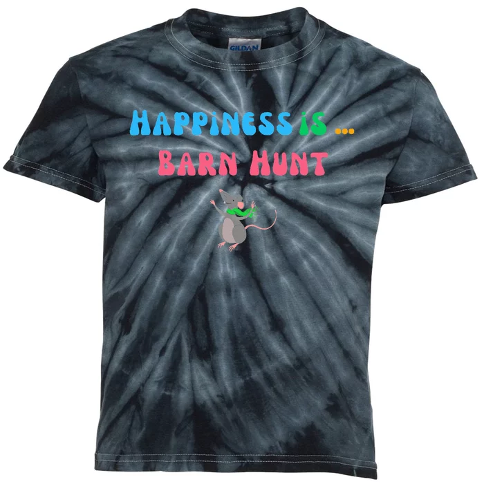 Barn Hunt Happiness Is Barn Hunt Cute Rat Kids Tie-Dye T-Shirt