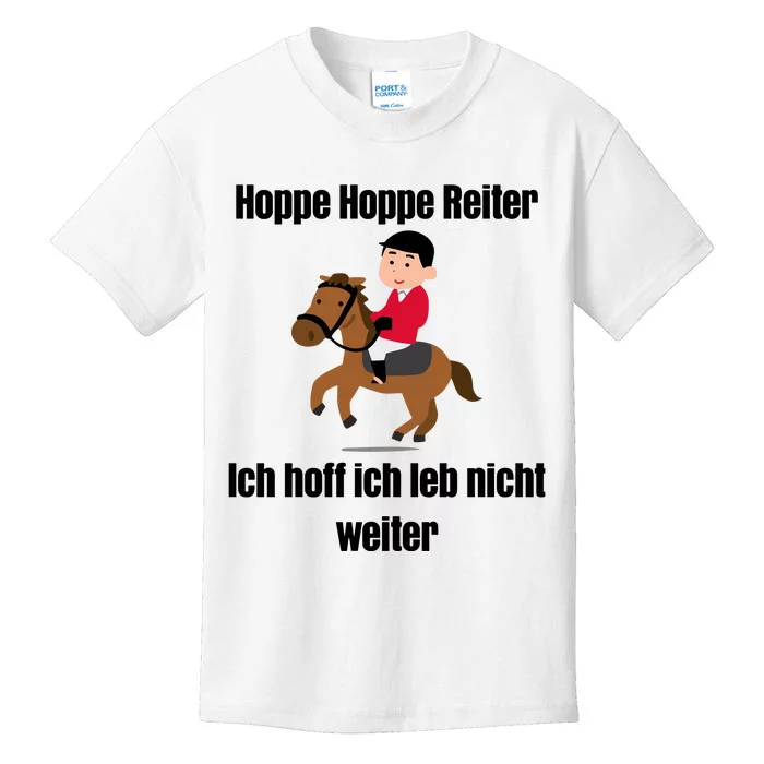 Basedment Hoppe Hoppe Reiter Ich Hoff Ich Leb Nicht Weiter Kids T-Shirt