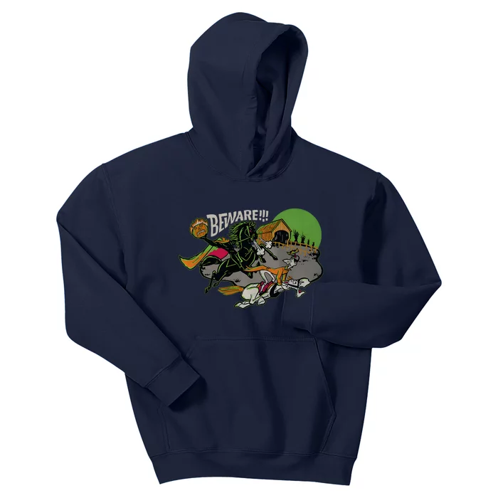 Beware Headless Horseman Of Sleepy Hollow Halloween Kids Hoodie