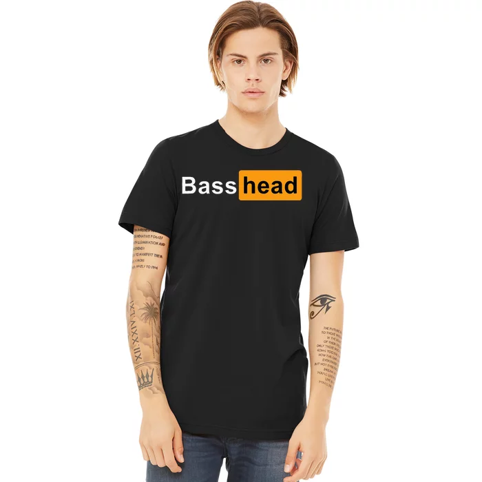 Bass Head Headbanger Edm Rave Festival Costume Dance Music Premium T-Shirt