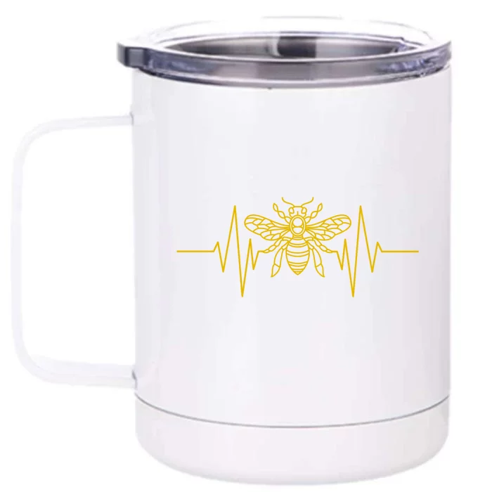 Bee Heartbeat Honey Gift Front & Back 12oz Stainless Steel Tumbler Cup