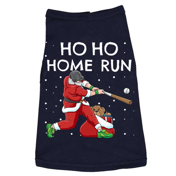 Baseball Ho Ho Home Run Funny Christmas Doggie Tank