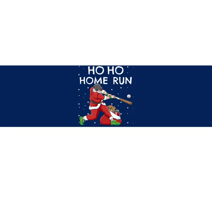 Baseball Ho Ho Home Run Funny Christmas Bumper Sticker