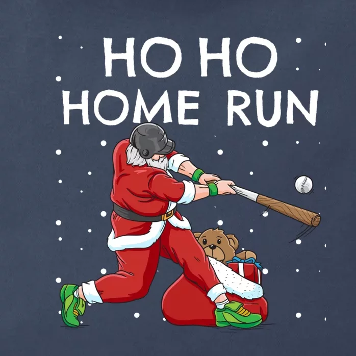 Baseball Ho Ho Home Run Funny Christmas Zip Tote Bag