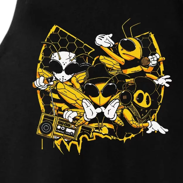 Bees Hip Hop Old School Rap Lover Funny Gift Ladies Tri-Blend Wicking Tank