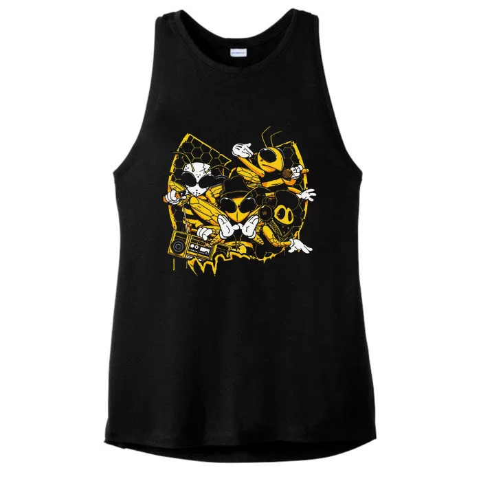 Bees Hip Hop Old School Rap Lover Funny Gift Ladies Tri-Blend Wicking Tank