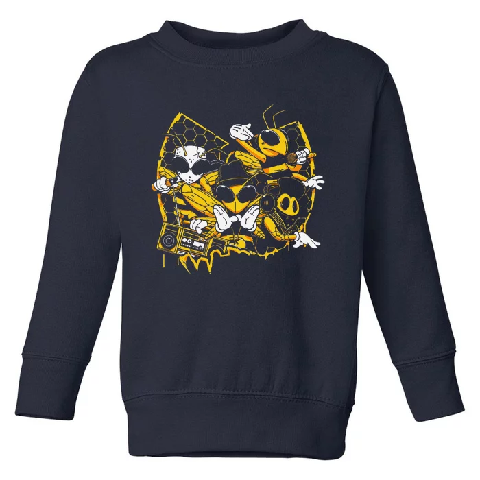 Bees Hip Hop Old School Rap Lover Funny Gift Toddler Sweatshirt