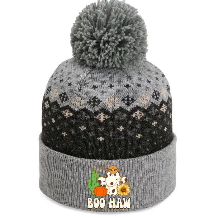 Boo Haw Halloween Country The Baniff Cuffed Pom Beanie