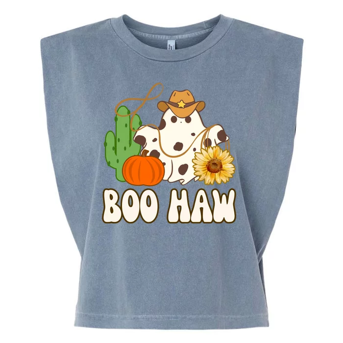 Boo Haw Halloween Country Garment-Dyed Women's Muscle Tee