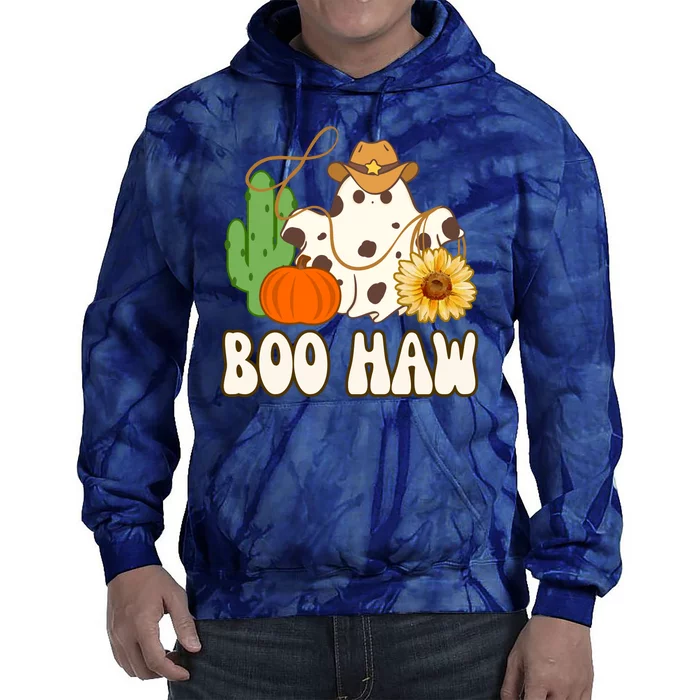 Boo Haw Halloween Country Tie Dye Hoodie