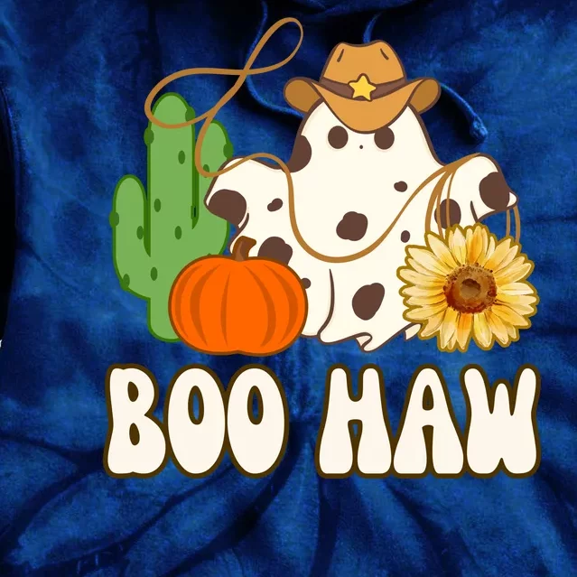 Boo Haw Halloween Country Tie Dye Hoodie