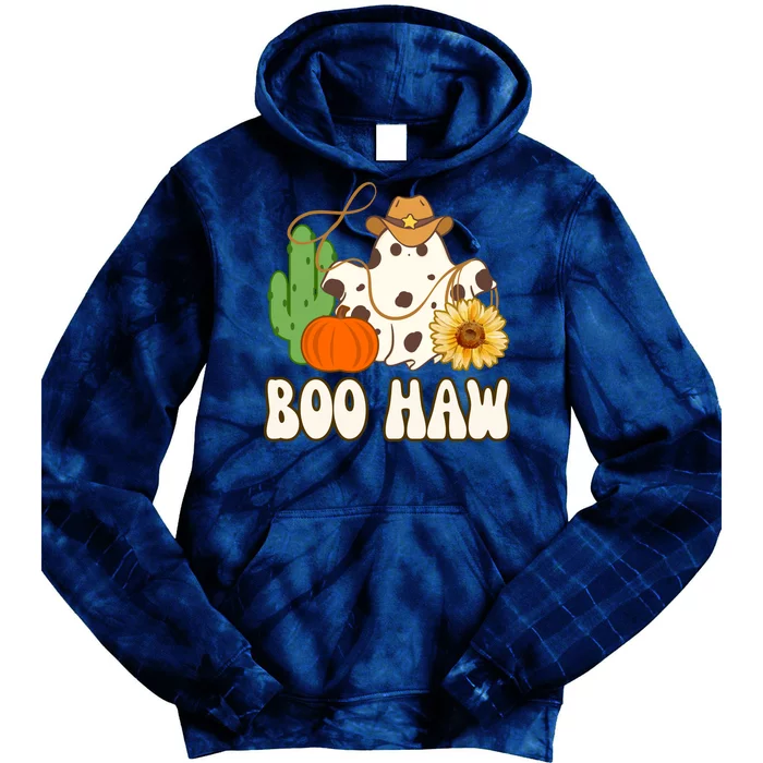 Boo Haw Halloween Country Tie Dye Hoodie