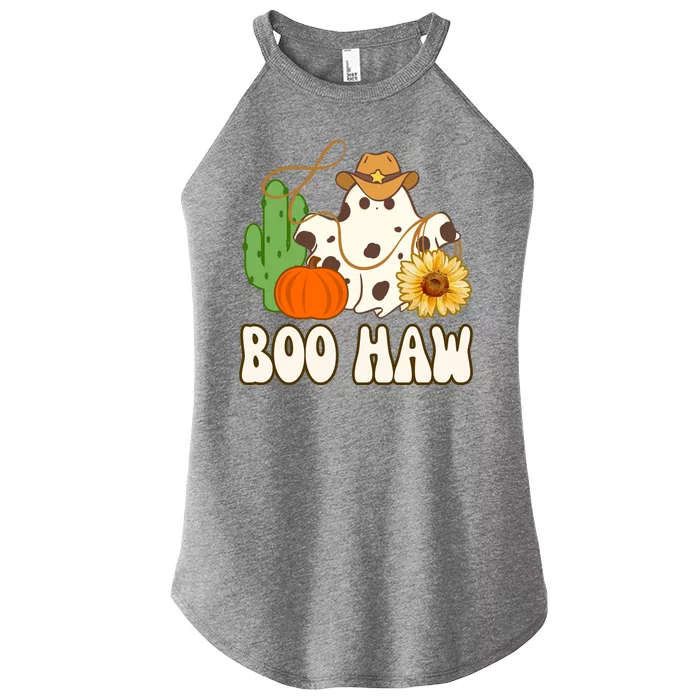 Boo Haw Halloween Country Women’s Perfect Tri Rocker Tank