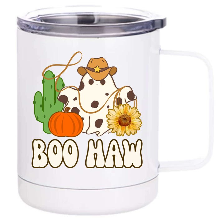 Boo Haw Halloween Country Front & Back 12oz Stainless Steel Tumbler Cup