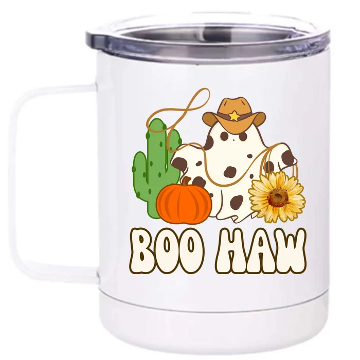 Boo Haw Halloween Country Front & Back 12oz Stainless Steel Tumbler Cup