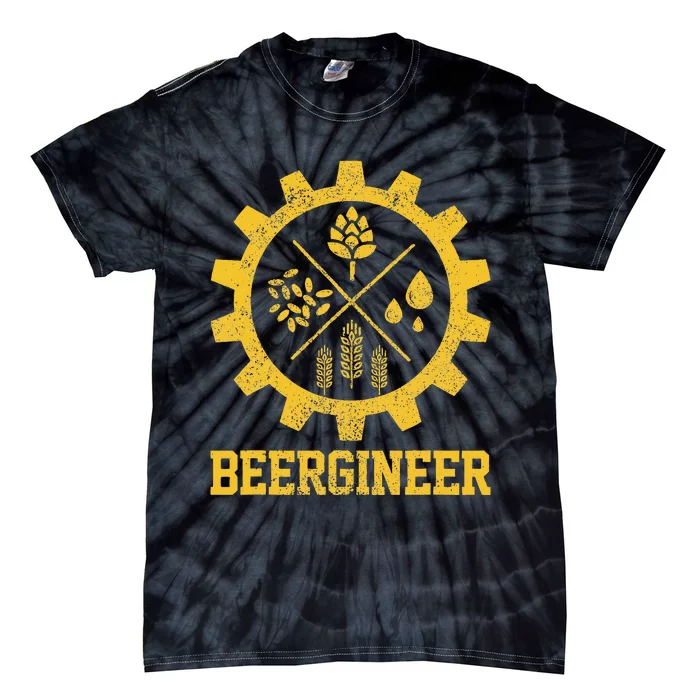 Beergineer Homebrew Home Brewing Craft Beer Brewer Gift Tie-Dye T-Shirt