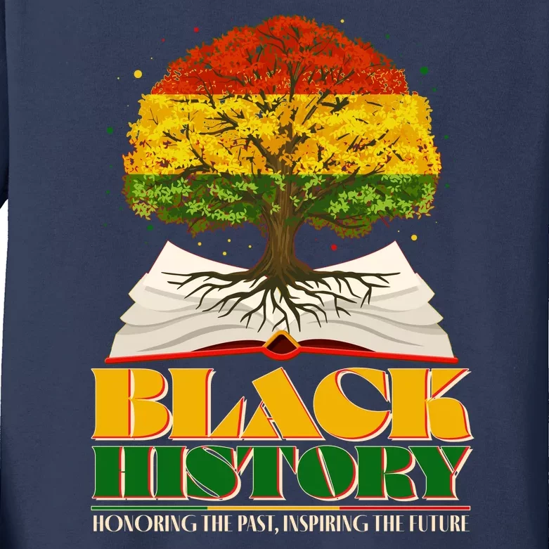 Black History Honoring The Past Inspiring The Future Black History Month Kids Long Sleeve Shirt