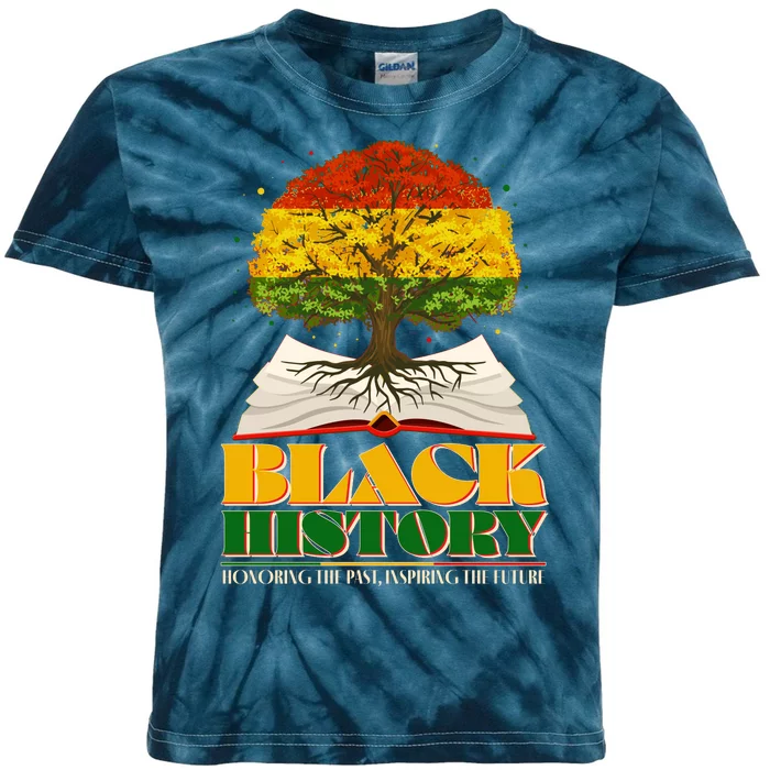 Black History Honoring The Past Inspiring The Future Black History Month Kids Tie-Dye T-Shirt