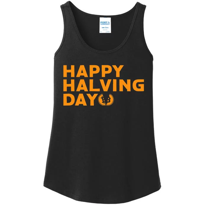 Bitcoin Halving Happy Halving Day Crypto Cryptocurrency Ladies Essential Tank