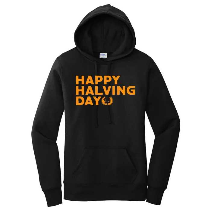 Bitcoin Halving Happy Halving Day Crypto Cryptocurrency Women's Pullover Hoodie