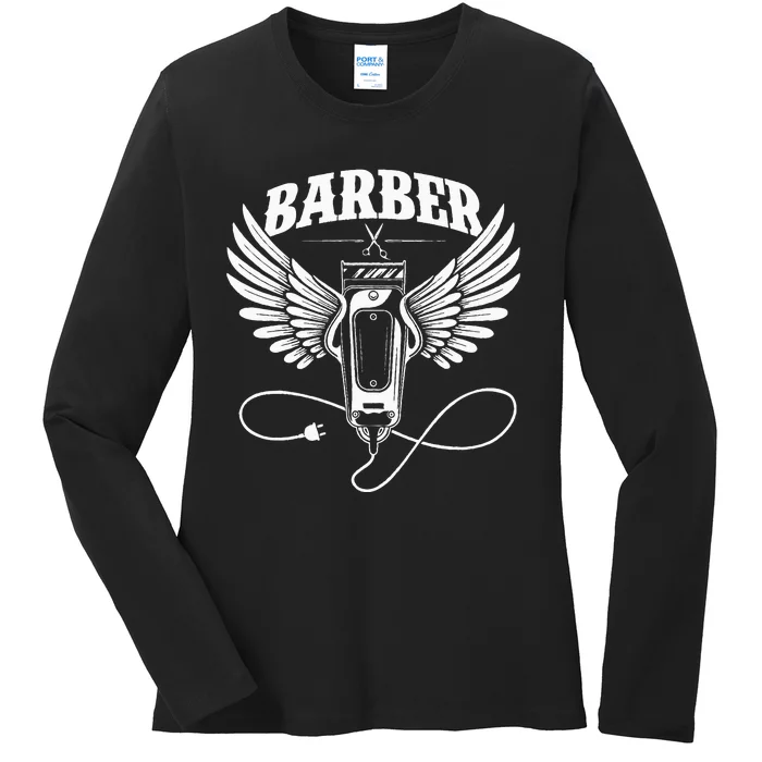 Barber Hairstylist Hairdresser Haircut Hair Stylist Ladies Long Sleeve Shirt