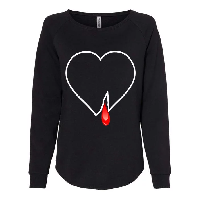 Broken Heart Heart Blood Heart Premium Womens California Wash Sweatshirt