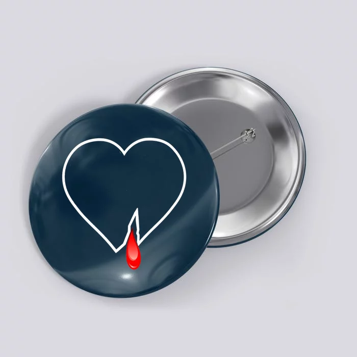 Broken Heart Heart Blood Heart Premium Button