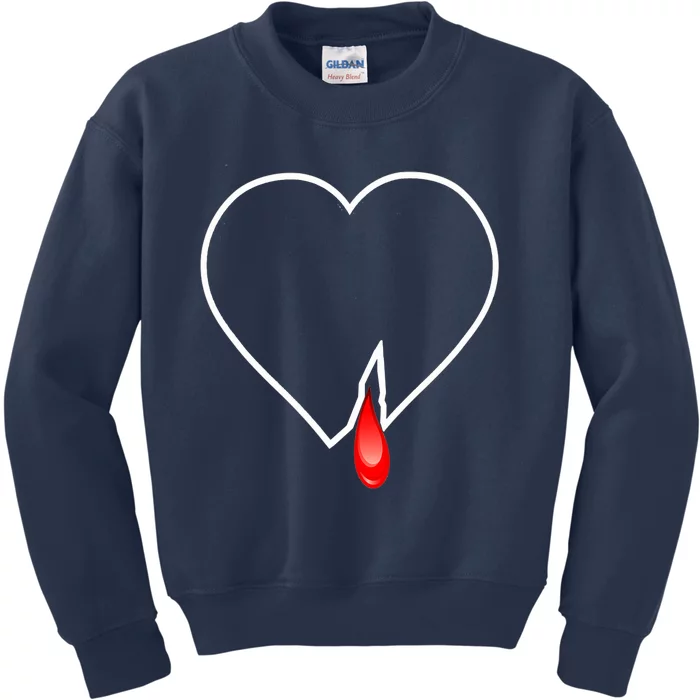 Broken Heart Heart Blood Heart Premium Kids Sweatshirt