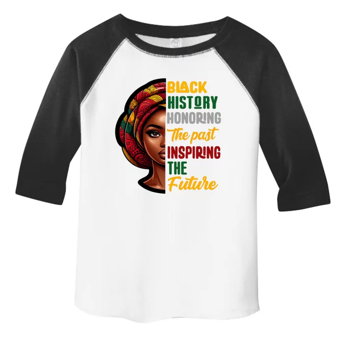 Black History Honoring Past Inspiring Future Women Toddler Fine Jersey T-Shirt