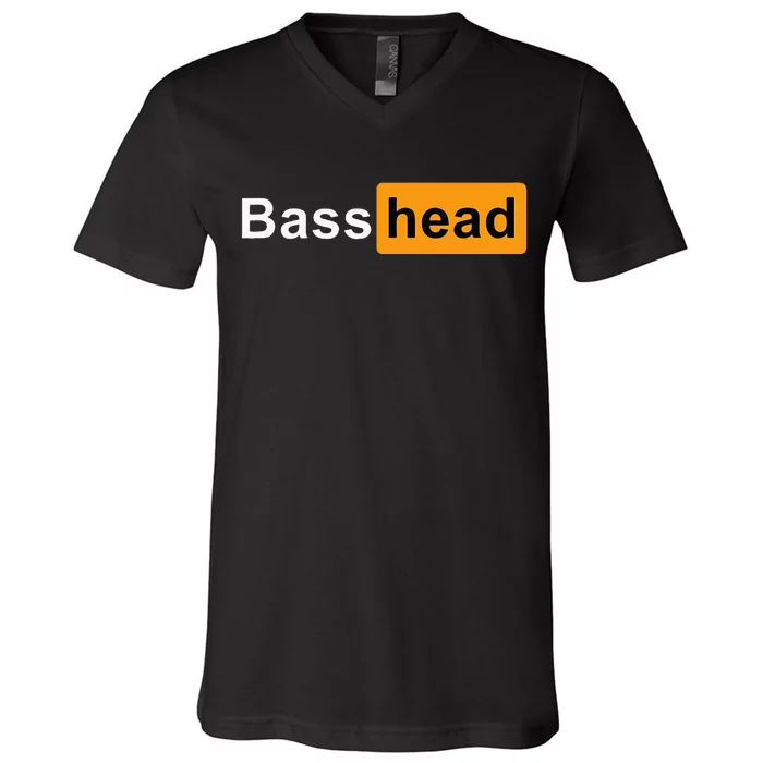 Bass Head Headbanger EDM Rave Festival Costume Dance Music V-Neck T-Shirt