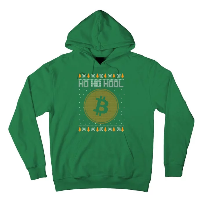 Bitcoin Ho Ho Hodl Crypto Ugly Christmas Tall Hoodie