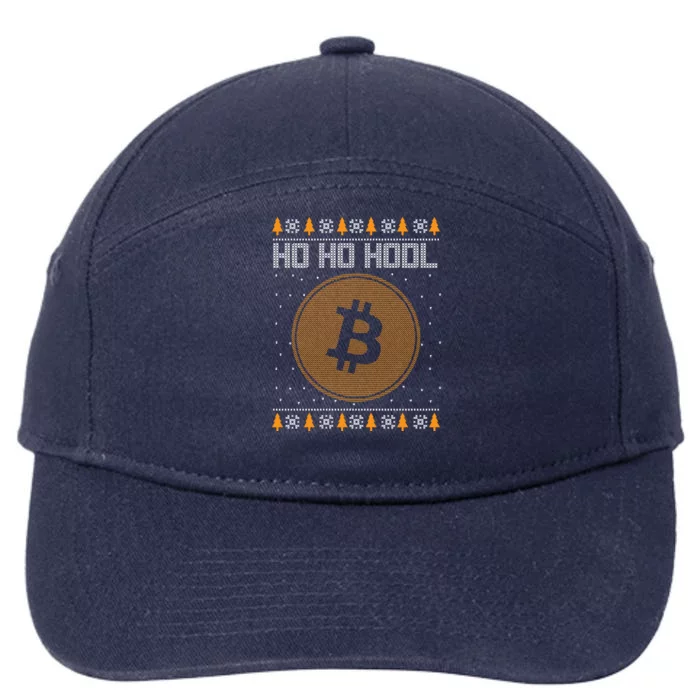 Bitcoin Ho Ho Hodl Crypto Ugly Christmas 7-Panel Snapback Hat