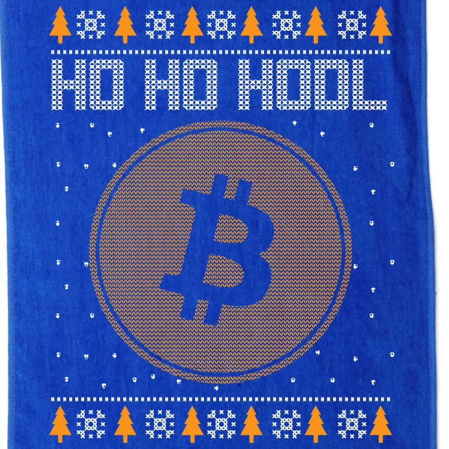 Bitcoin Ho Ho Hodl Crypto Ugly Christmas Platinum Collection Golf Towel