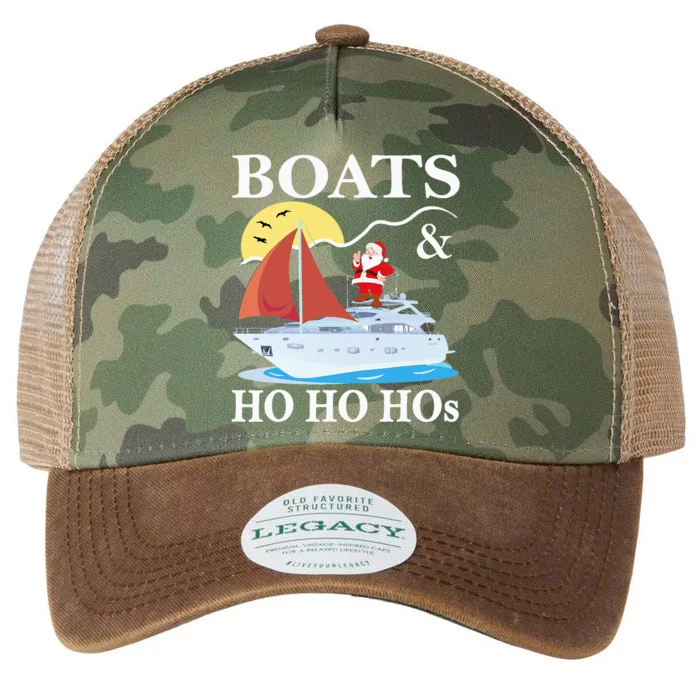 Boats & Ho Ho Hos Christmas Pajama Funny Humor Xmas Boating Legacy Tie Dye Trucker Hat