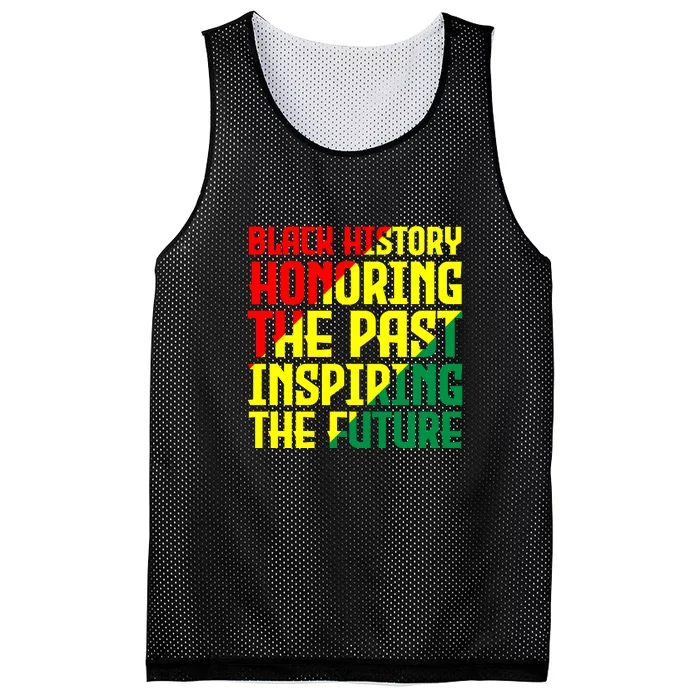 Black History Honoring The Past Inspiring The Future African Gift Mesh Reversible Basketball Jersey Tank